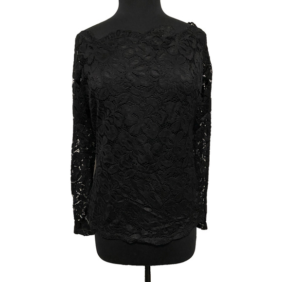 DJT Womens Forest Fairy Grunge Whimsigoth Mesh Top XL Black Off The Shoulder - Picture 3 of 14